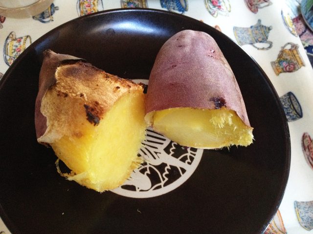 ストーブで焼きいも