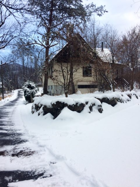 最初の積雪