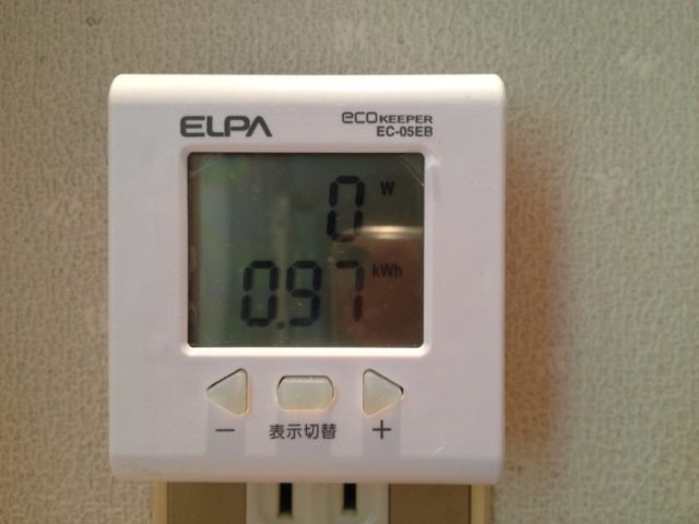 デスク周りの使用電力量