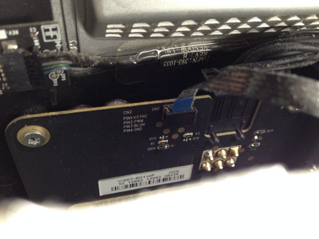 iMac（27-inch, Late 2009）の画面が頻繁に消えるのでインバータ交換するも改善なし – 渡邉岳デザイン室