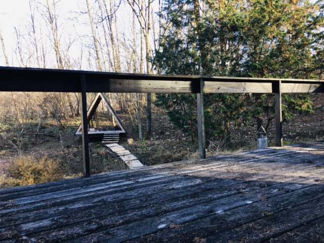 ウッドデッキのフェンスを撤去