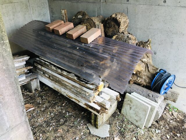 タープテントと木材の片付け＆おやつの焼きいも