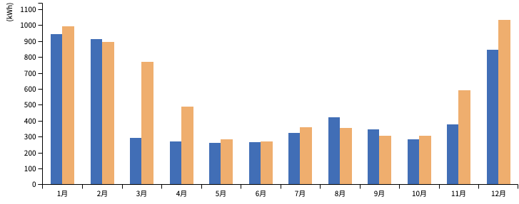 電気使用量グラフ