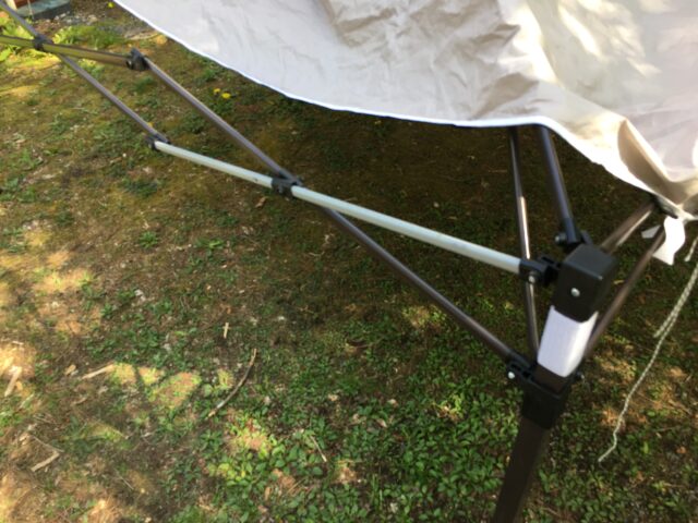 タープテントの折れたフレームを交換