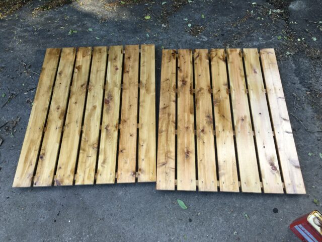 浴室のスノコの塗装