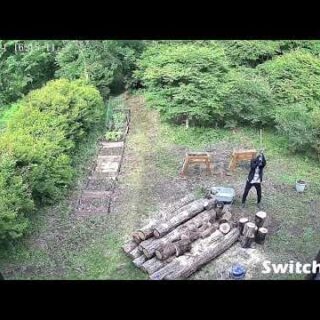 日課の薪割り