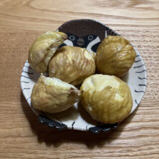 フライパンで焼き栗